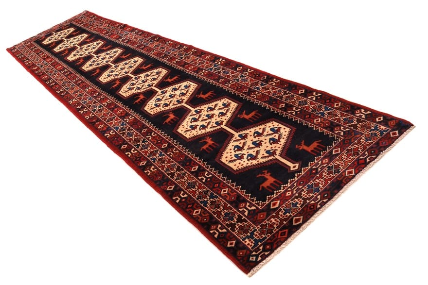 Orientteppich Hamadan 427x104 cm, 160.000-200.000 Knoten, handgeknüpft