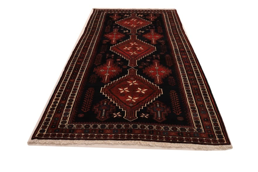 Hamadan Teppich 293x151 cm, 160.000 Knoten, handgeknüpft, Perserteppich