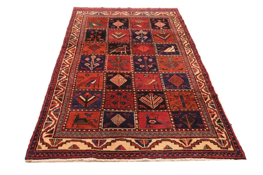 Orientteppich 282x143 cm, 90.000 Knoten, Rot/Orange, handgeknüpft