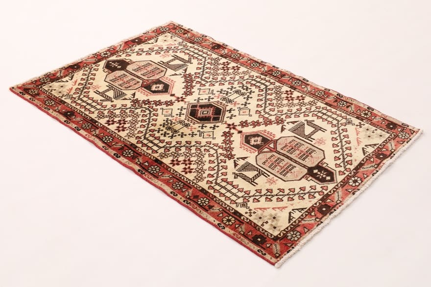 Hamadan Teppich 154x105 cm, 160.000 Knoten, handgeknüpft, Perserteppich
