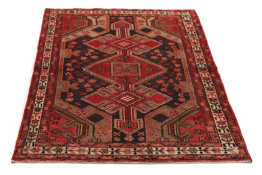 Hamadan Teppich 160x103 cm, semi-antiker Orientteppich, handgeknüpft