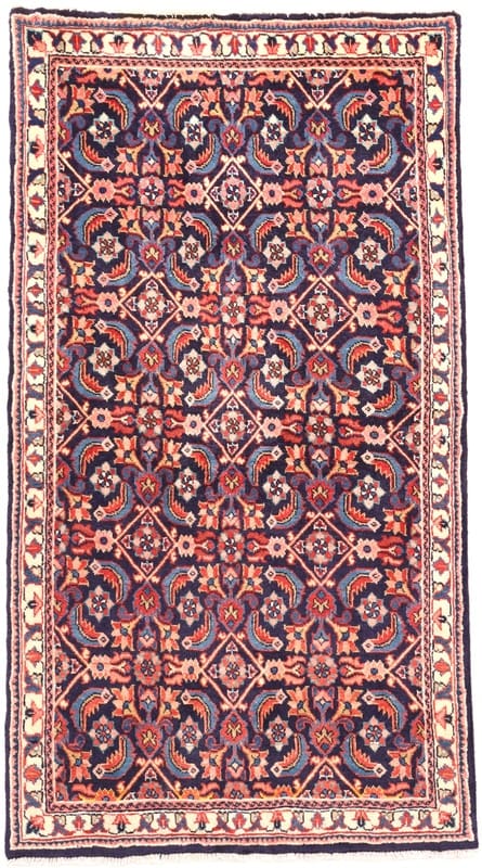 Hamadan Teppich 187x101 cm, antik, handgeknüpft, Perserteppich