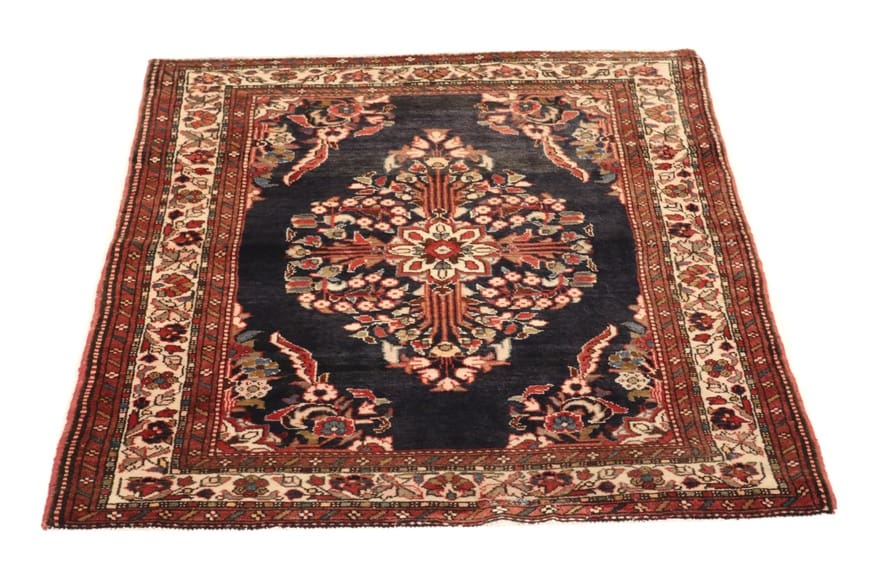 Hamadan Teppich 157x111 cm, antik, handgeknüpft, Perserteppich