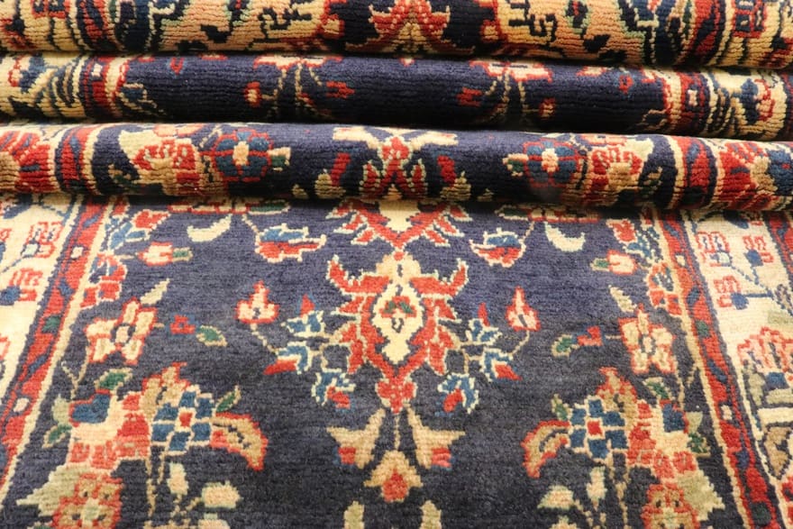 Hamadan Teppich 308x99 cm, semi-antik, handgeknüpft, Perserteppich