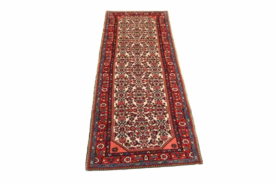 Rudbar Teppich 290x86 cm – antik, Hamedan, handgeknüpft