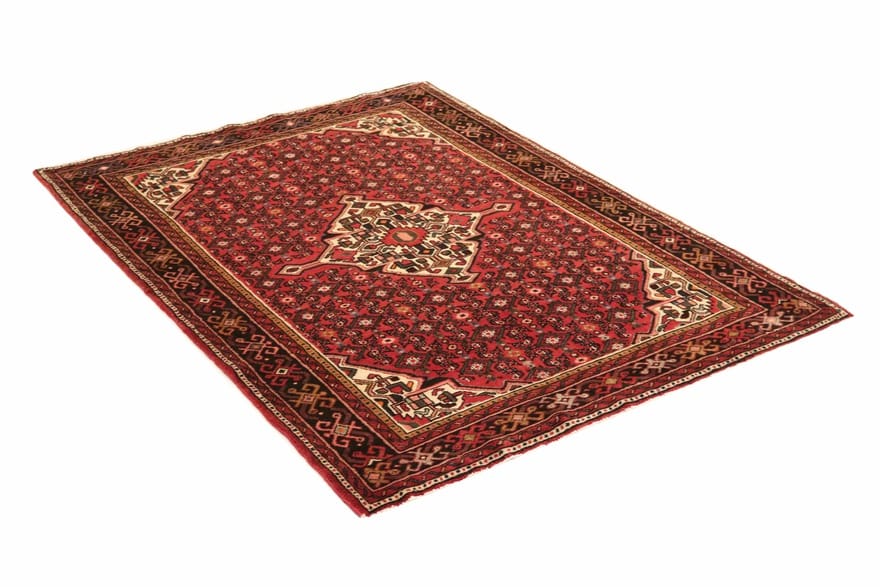 HOSENABAD Teppich 220x153 cm, antik, handgeknüpft, Perserteppich