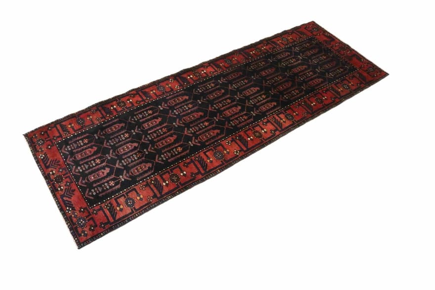 Hamadan Teppich 310x109 cm - Antik, handgeknüpft, Perserteppich
