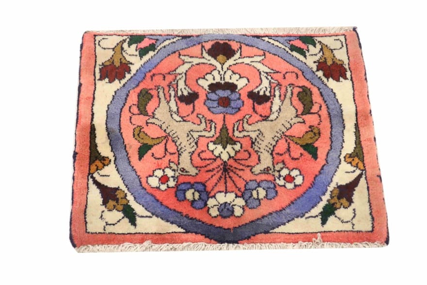 Hamadan Teppich 48x55 cm - Antik, handgeknüpft, Perserteppich