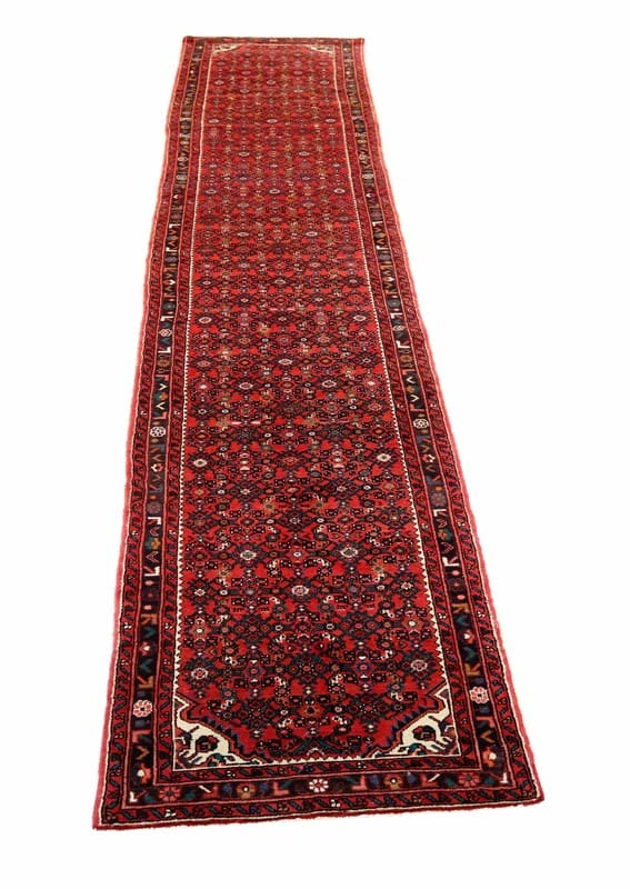 Hossenabad Teppich 496x88 cm, antik, handgeknüpft, Perserteppich