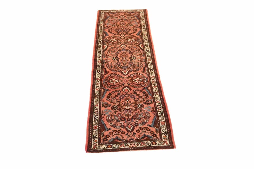 Rudbar Teppich 289x75 cm, antik, handgeknüpft, Orientteppich