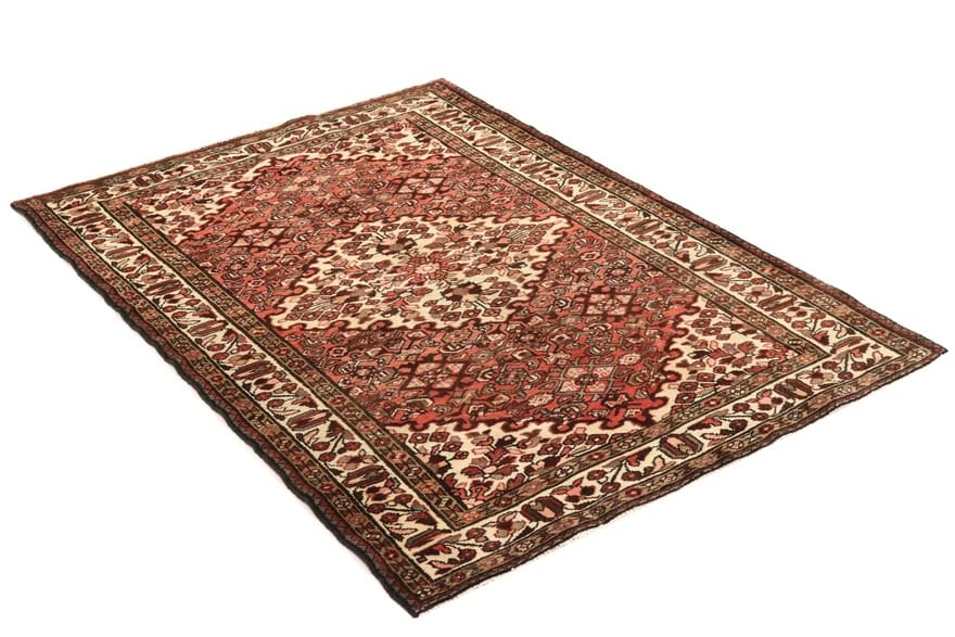 BURSCHALU Orientteppich 222x150 cm, antik, handgeknüpft
