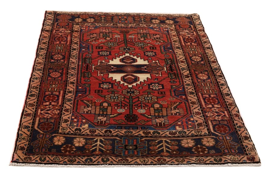 Hamedan Orientteppich 160x111 cm, semi-antik, handgeknüpft