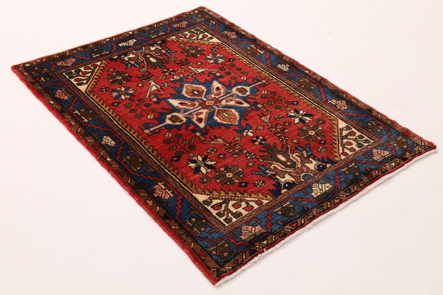 Orientteppich Nahavand 144x104 cm, antik, handgeknüpft