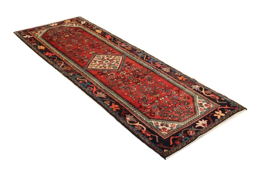 Orientteppich Hamadan 295x106 - Antik, Handgeknüpft, Mehrfarbig