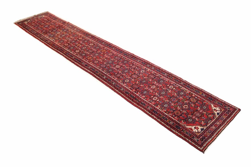Hossenabad Orientteppich 507x85 cm, antik, handgeknüpft