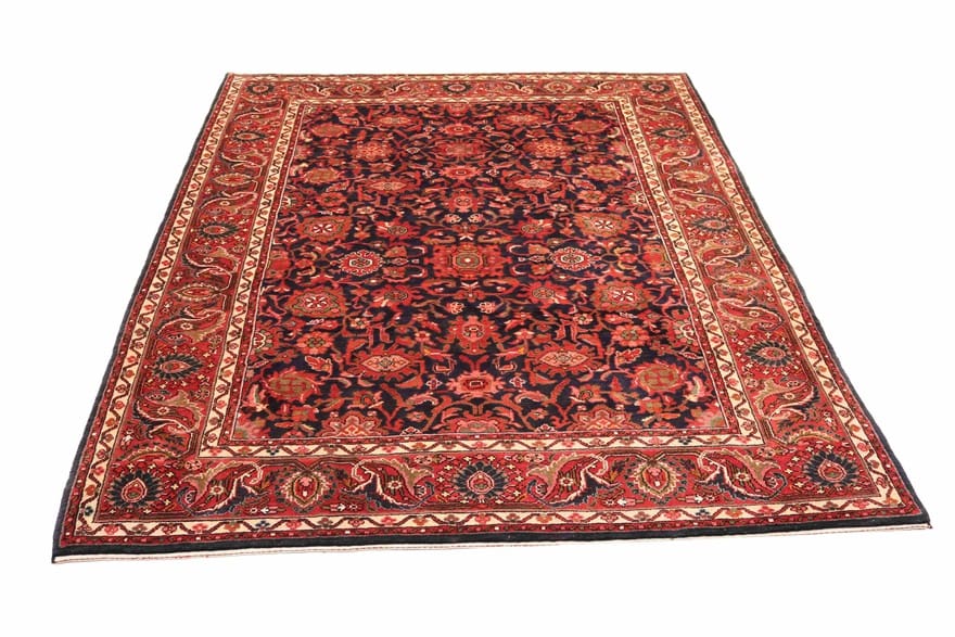 Orientteppich Nanaj 322x231 cm - marineblau, handgeknüpft, langlebig