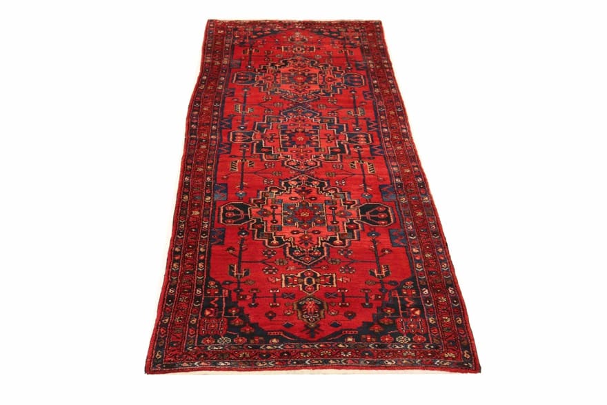 Koliay Teppich 302x109 cm, semi-antiker Hamedan, handgeknüpft