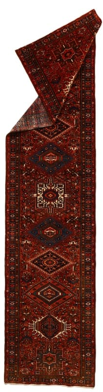 Heriz Teppich 432x101 cm, handgeknüpft, orientalisches Design