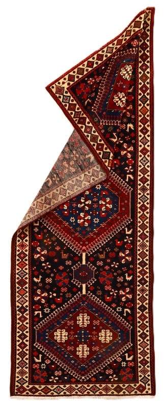 Orientteppich 313x116 cm Bakhtiar-Muster, handgeknüpft, Wolle