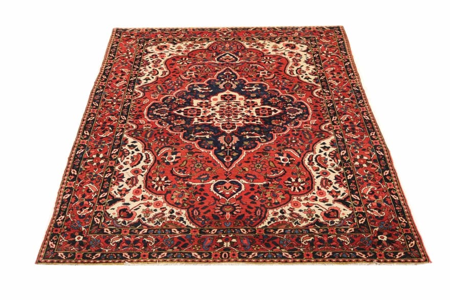 Bakhtiar Orientteppich 266x166 cm, handgeknüpft, bunt, vintage