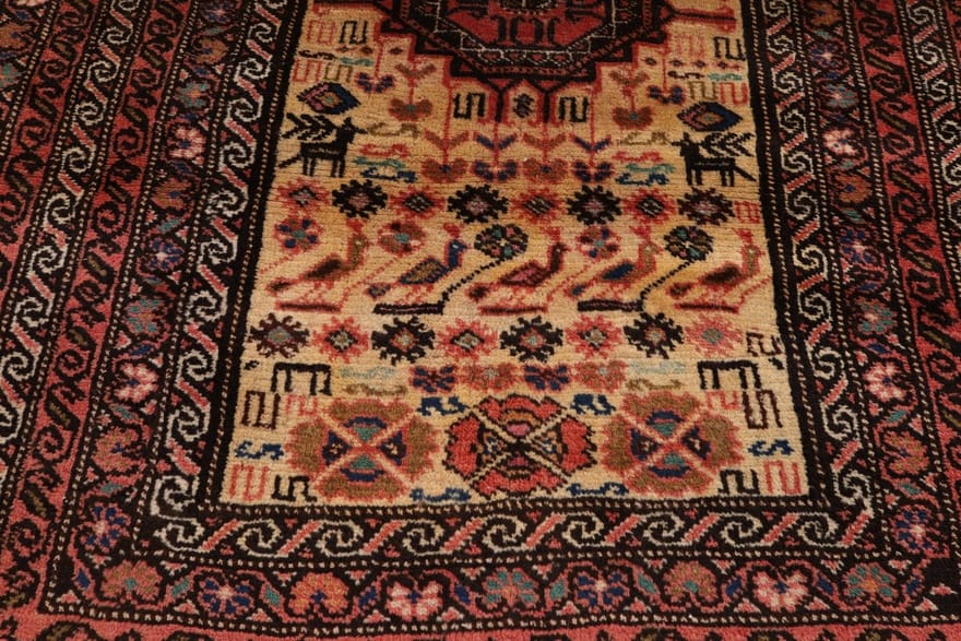 Kurdi Orientteppich 406x105 cm, handgeknüpft, Wolle, Nomadenkunst