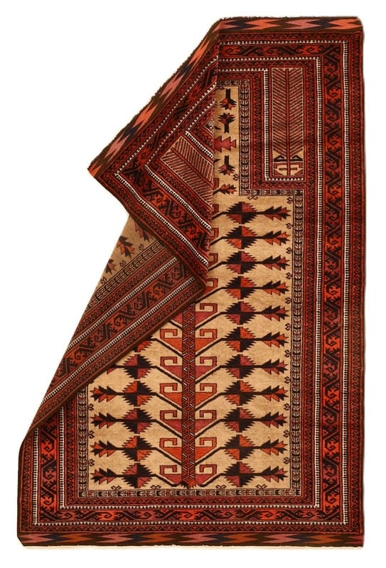 Original Belutsch Teppich 150x102 cm – Tribal-Muster, handgeknüpft