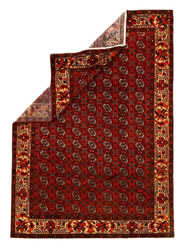 Handgeknüpfter Kurdi Orientteppich 292x205 cm - Tiefrot, Gul-Muster