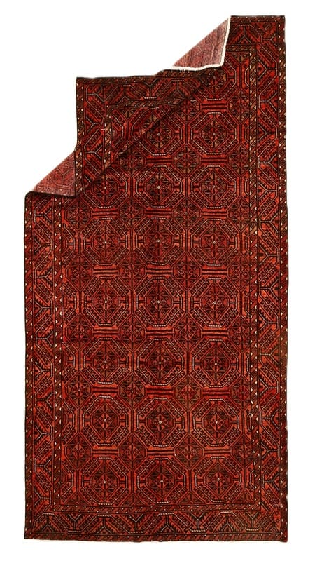 TeppichBazar Orientteppich 334x167 cm - Handgeknüpft, Geometrisch, Rot