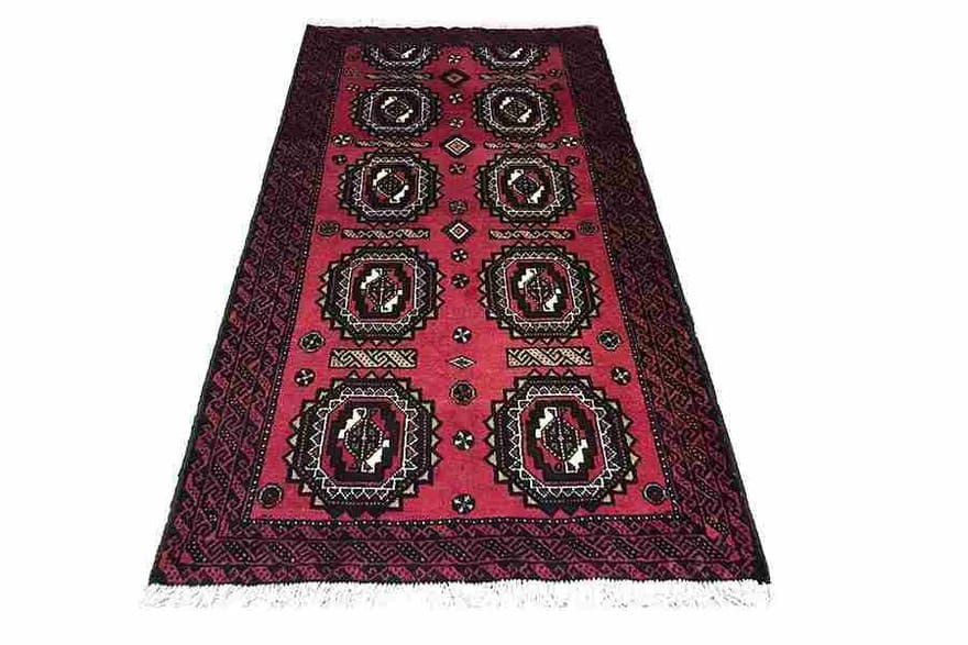 Belutsch Teppich 184x96 cm, 100% Wolle, handgeknüpft, Orientteppich