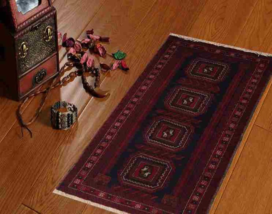 Belutsch Teppich 177x97 cm, 100% Wolle, handgeknüpft, Orientteppich