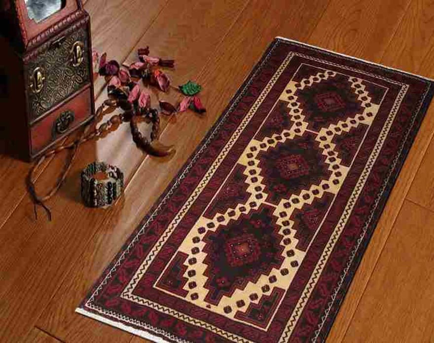 Belutsch Teppich 191x102 cm, handgeknüpft, 100% Wolle, Orientteppich