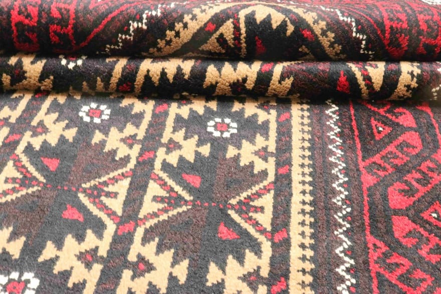 Belutsch Orientteppich 189x98 cm – Handgeknüpft, Geometrisches Design