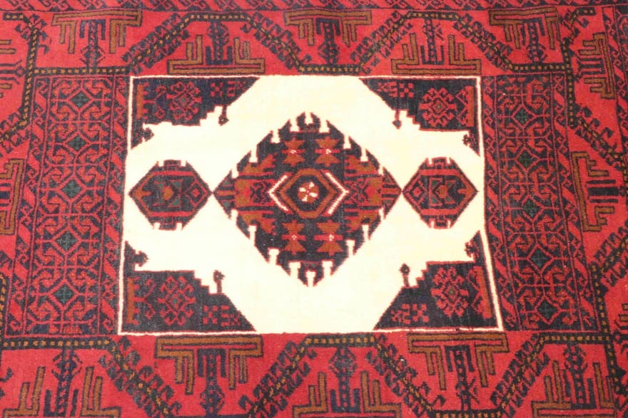 Belutsch Teppich 150x91 cm, handgeknüpft, 100% Wolle, Perserteppich
