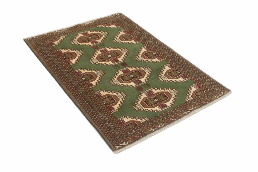 Orientteppich 143x101 cm, Turkaman, Wolle, handgeknüpft, Unikat