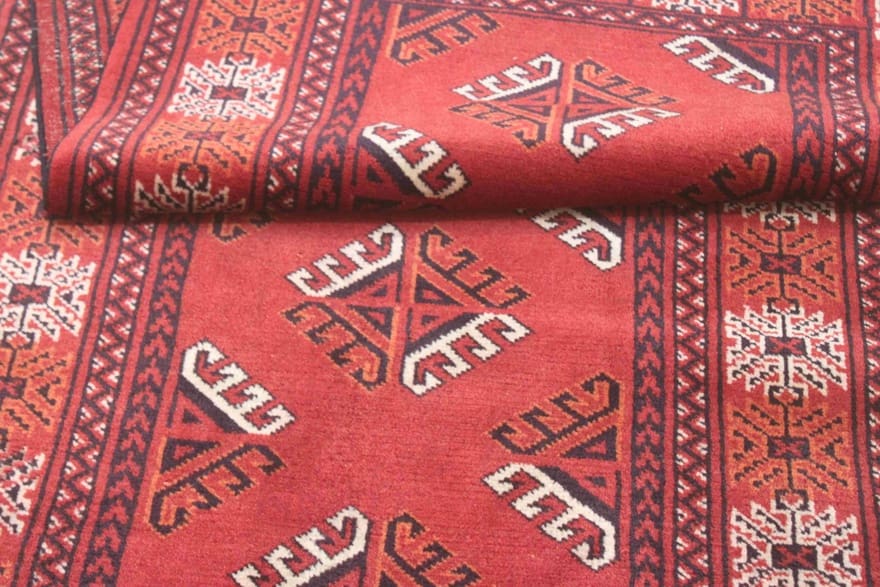 Eleganter Turkman Orientteppich 279x83 cm – handgeknüpft, Wolle