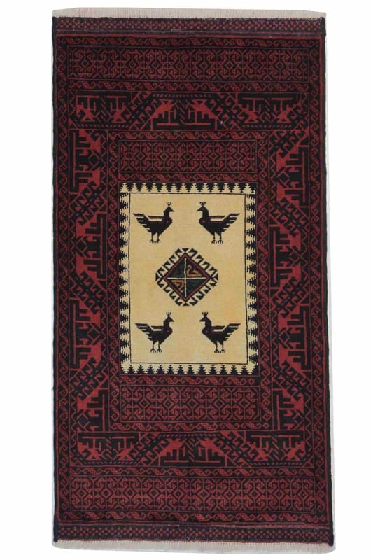 Belutsch Teppich 176x92 cm – Handgeknüpft, 100% Wolle, geometrisch