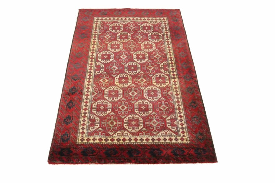 Belutsch Orientteppich 202x110 cm - Handgeknüpft, geometrisch schön