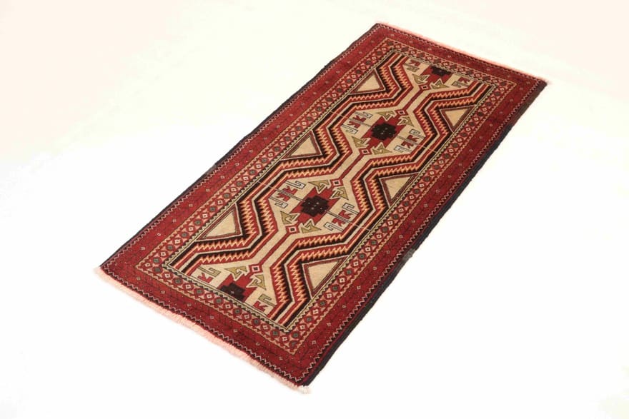 Belutsch Orientteppich 168x89 cm – Handgeknüpft, geometrisches Design