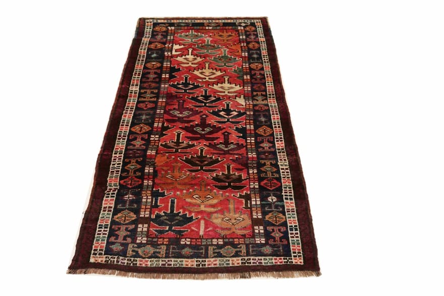 Kurdi Orientteppich 257x116 cm – Handgeknüpft, Wolle, bunt