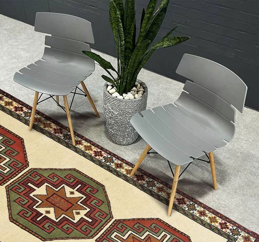 Handgefertigter Orientteppich 193x114 cm aus Wolle im Kurdi-Design