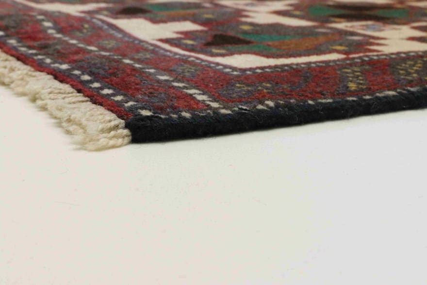 Belutsch Teppich 155x72 cm, geometrisches Muster, handgeknüpft