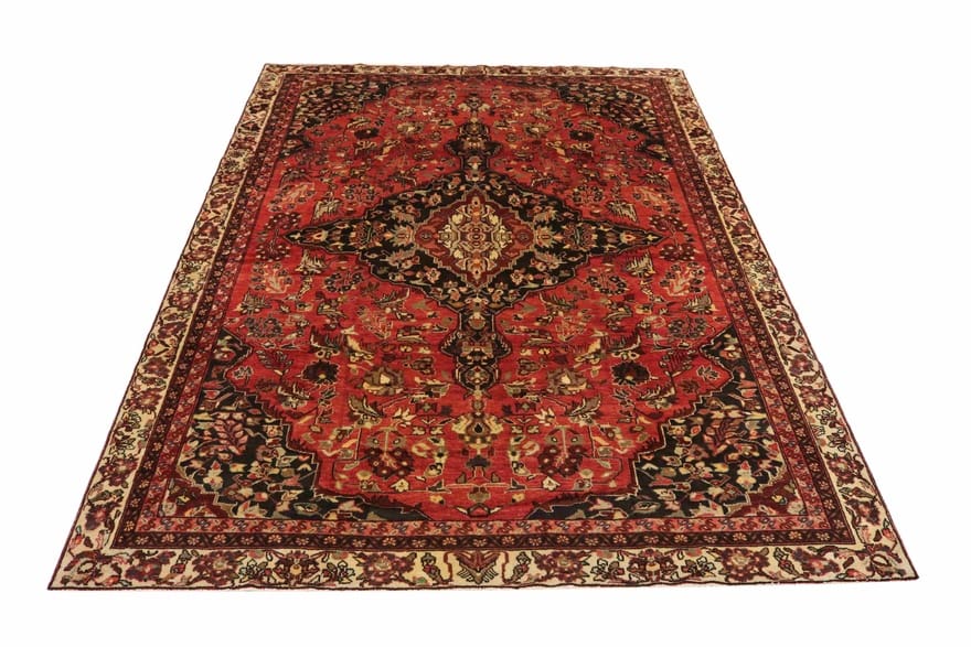 Kurdi Teppich 379x264 cm, Ghaschghai, Wolle, handgeknüpft