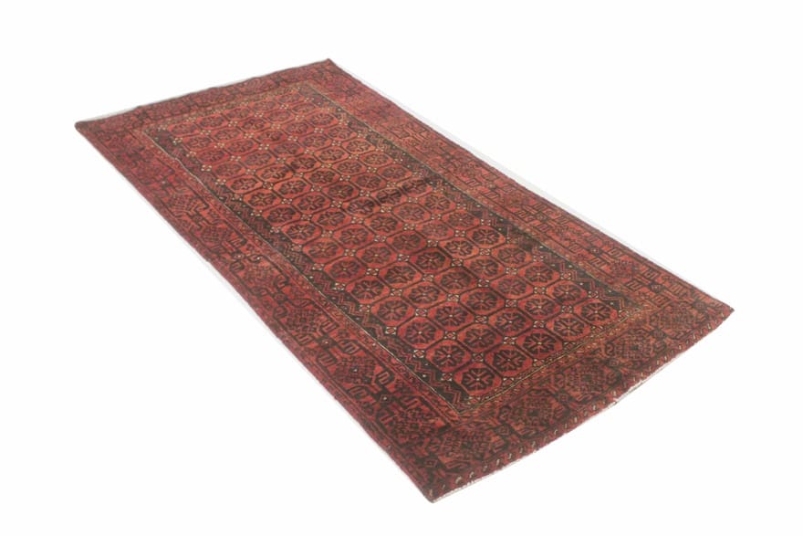 Belutsch Orientteppich 205x102 cm, geometrisches Muster, handgeknüpft