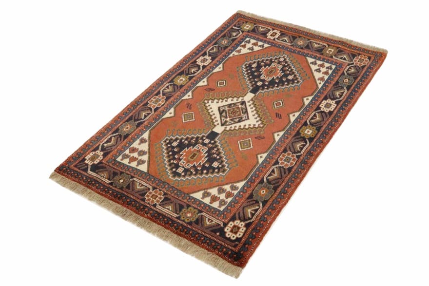 Belutsch Teppich 186x111 cm, geometrisches Muster, handgeknüpft