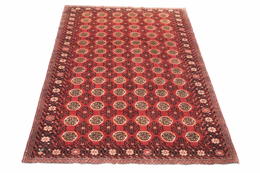 Belutsch Orientteppich 248x137 cm – Geometrisches Design, handgeknüpft