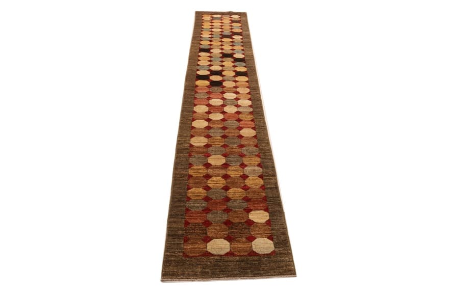 Ziegler Teppich 368x63 cm, handgeknüpft, orientalisches Muster