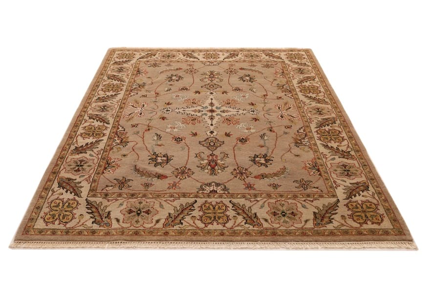 Ziegler Teppich 275x202 cm – Antikes Design, lebendige Farben, handgeknüpft