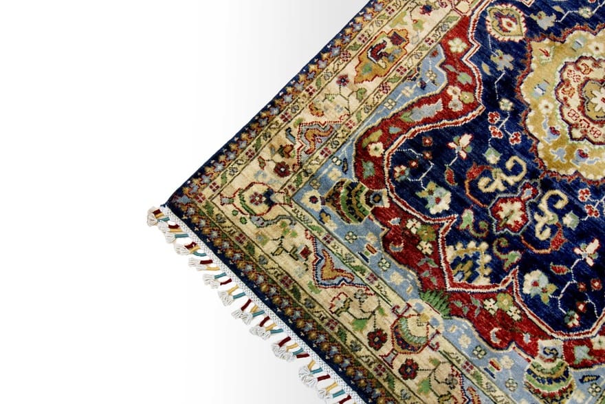 Ziegler Teppich 156x100 cm - Antiklook, handgeknüpft, Orientteppich