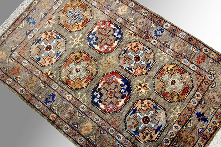 Ziegler Teppich 156x104 cm - Antiklook, handgeknüpft, Orientteppich