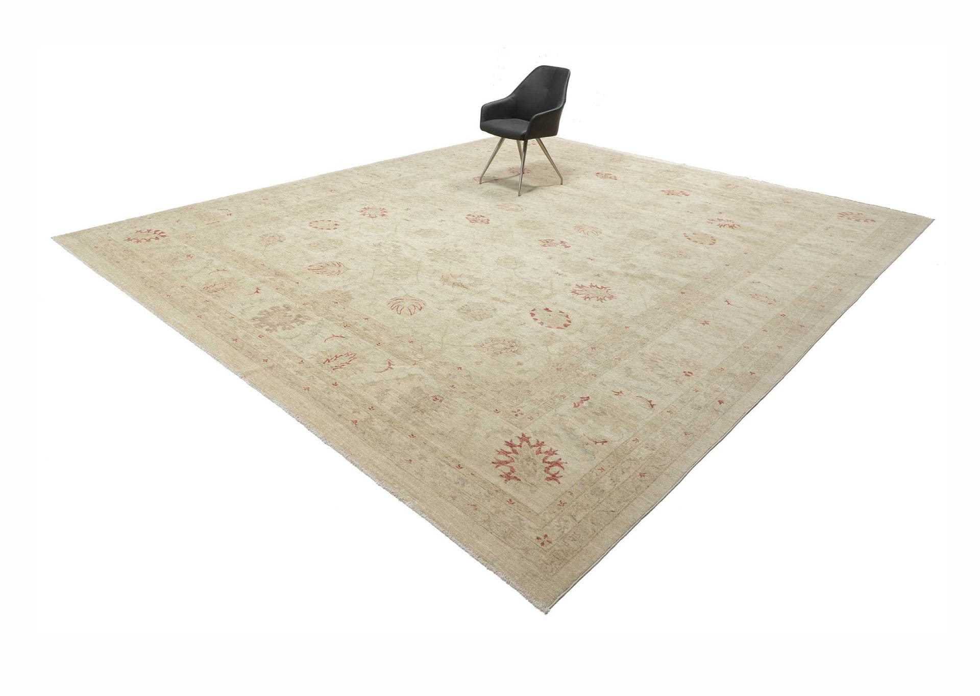 Ziegler Orientteppich 400 x 470cm aus Schurwolle, handgeknüpft